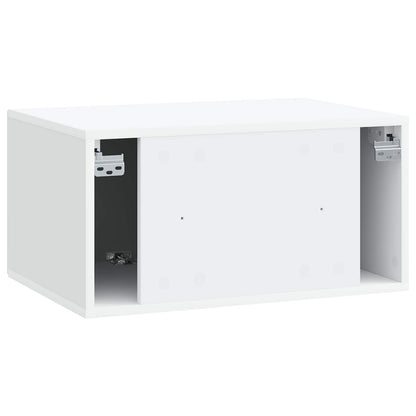 Wandbeugel TV-kast Wit 59,5 x 41 x 30 cm Bewerkt hout