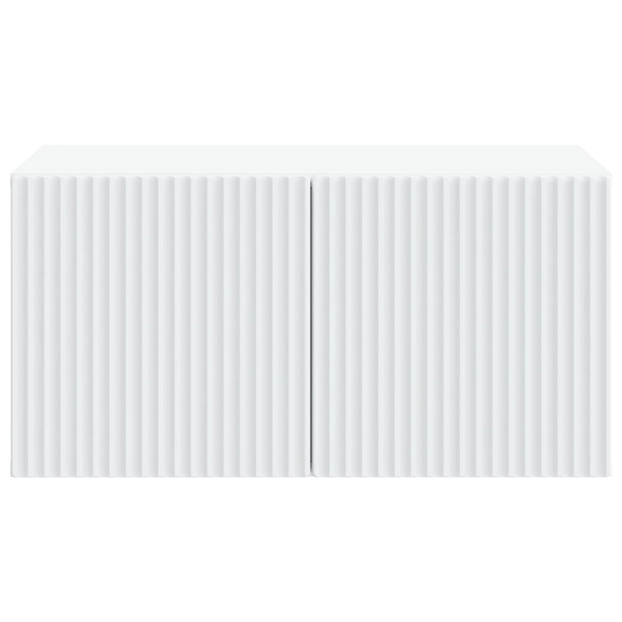 Wandbeugel TV-kast Wit 59,5 x 41 x 30 cm Bewerkt hout