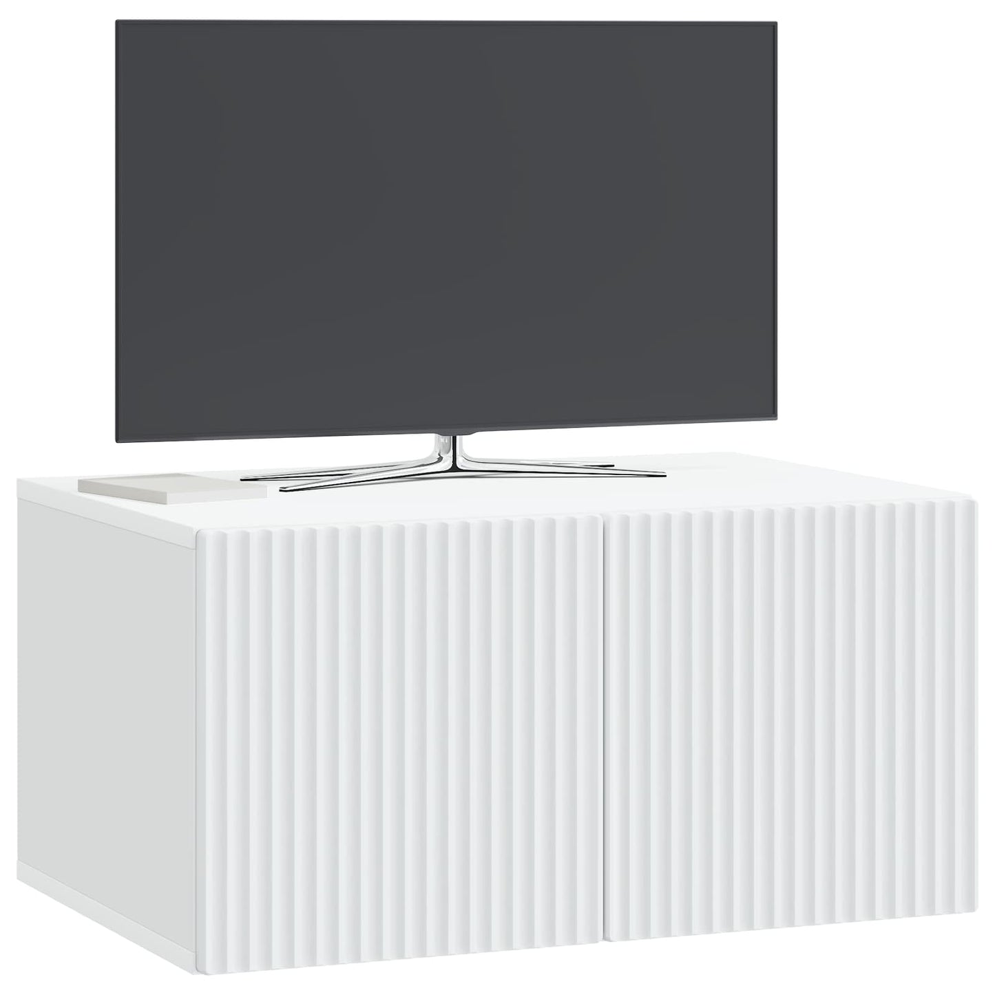 Wandbeugel TV-kast Wit 59,5 x 41 x 30 cm Bewerkt hout