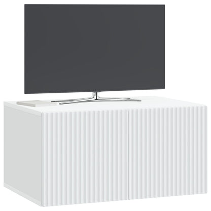 Wandbeugel TV-kast Wit 59,5 x 41 x 30 cm Bewerkt hout