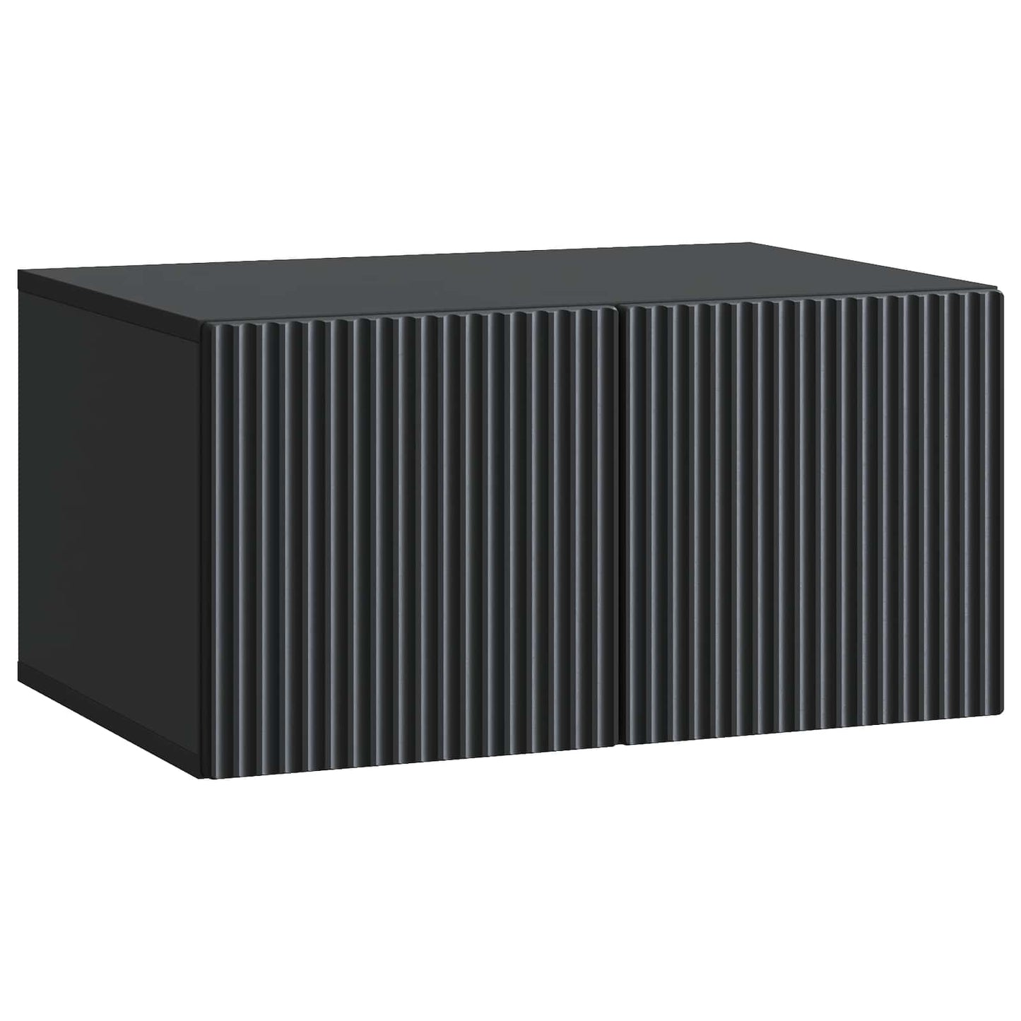 Wandbeugel TV-kast Zwart 59,5 x 41 x 30 cm Bewerkt hout
