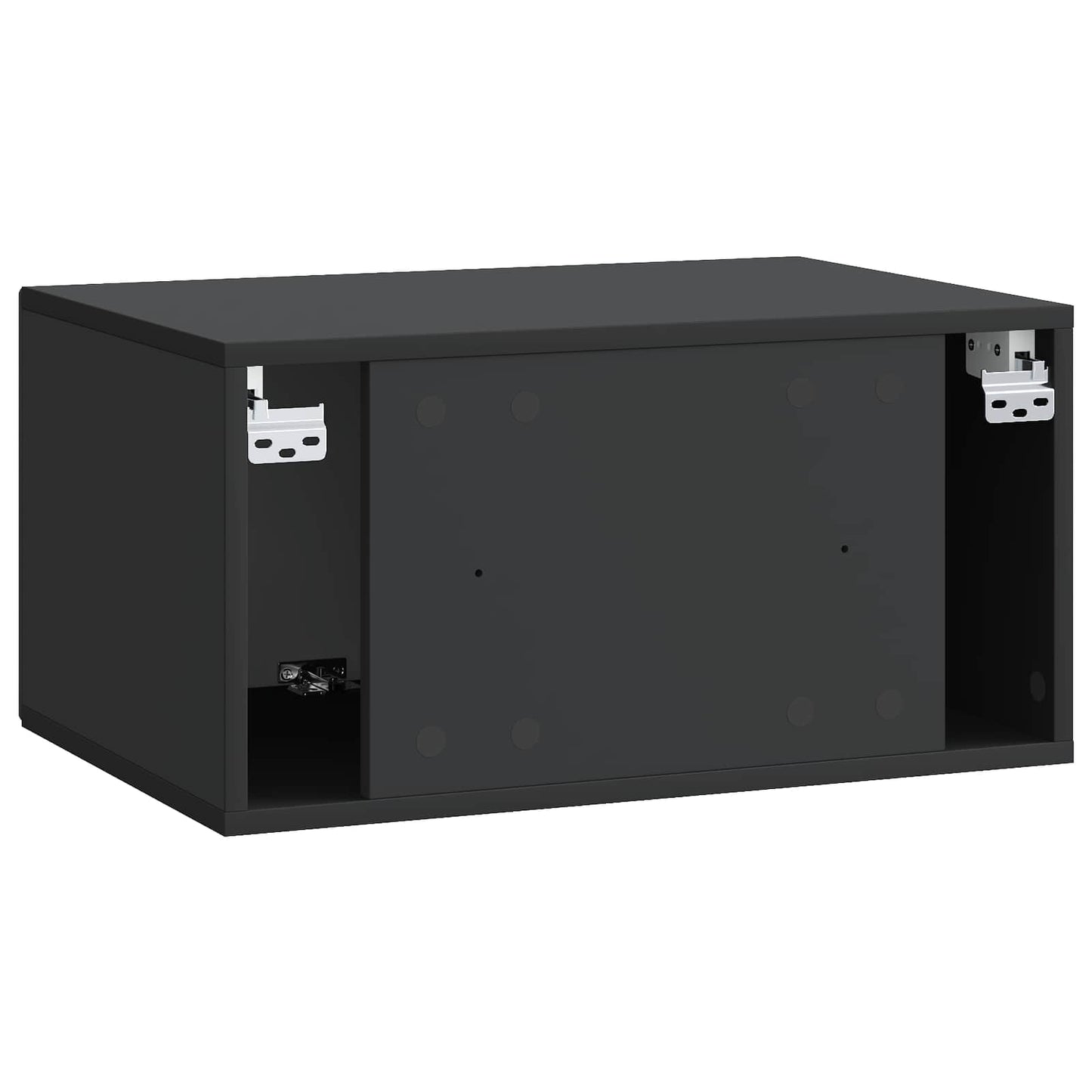 Wandbeugel TV-kast Zwart 59,5 x 41 x 30 cm Bewerkt hout