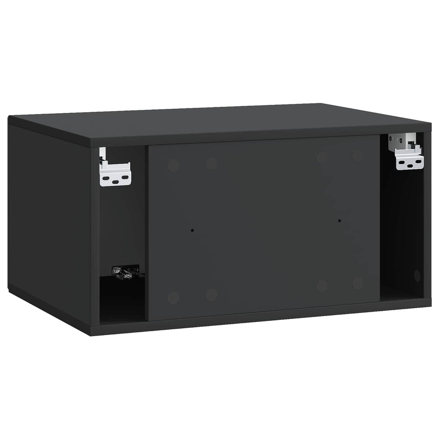 Wandbeugel TV-kast Zwart 59,5 x 41 x 30 cm Bewerkt hout