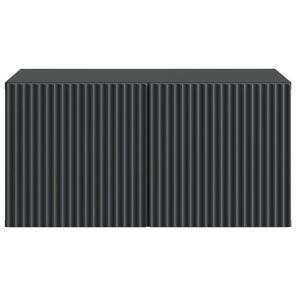 Wandbeugel TV-kast Zwart 59,5 x 41 x 30 cm Bewerkt hout