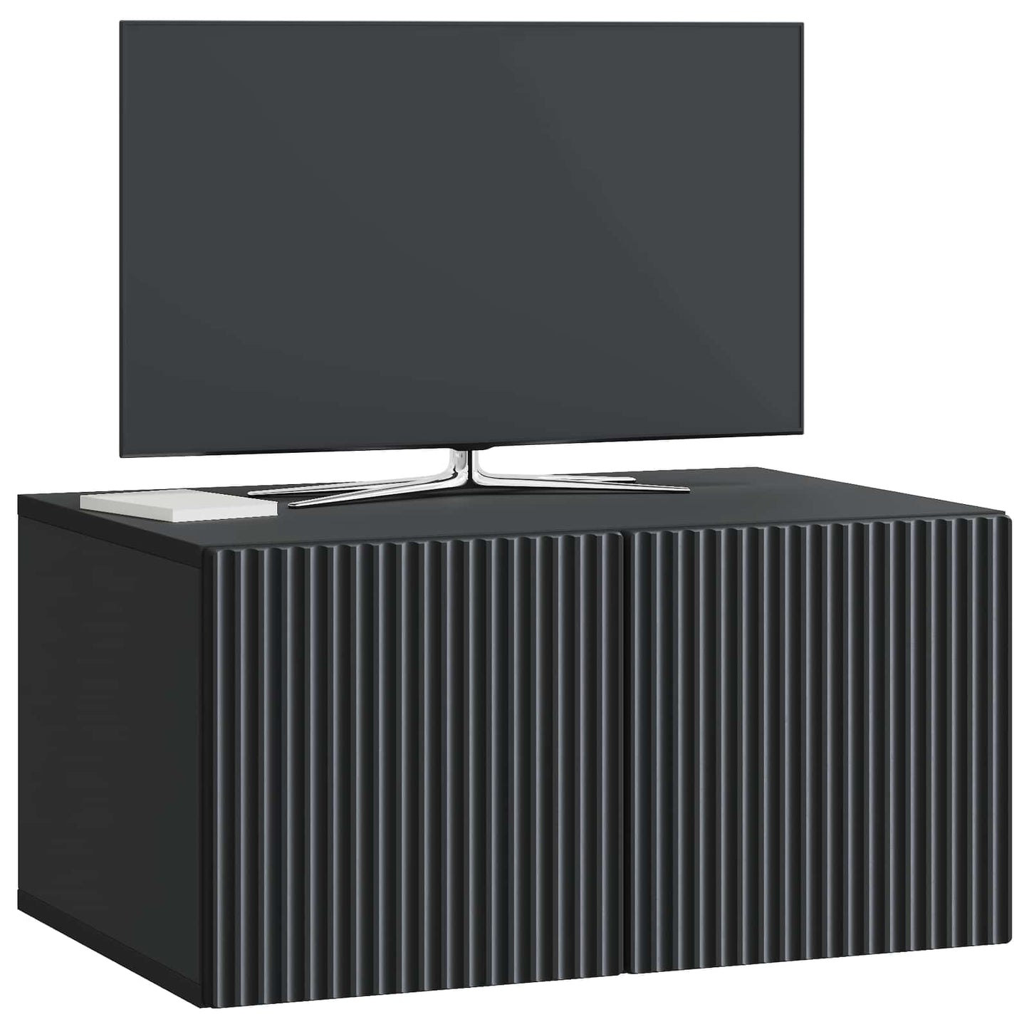 Wandbeugel TV-kast Zwart 59,5 x 41 x 30 cm Bewerkt hout