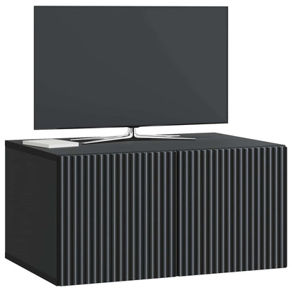 Wandbeugel TV-kast Zwart 59,5 x 41 x 30 cm Bewerkt hout
