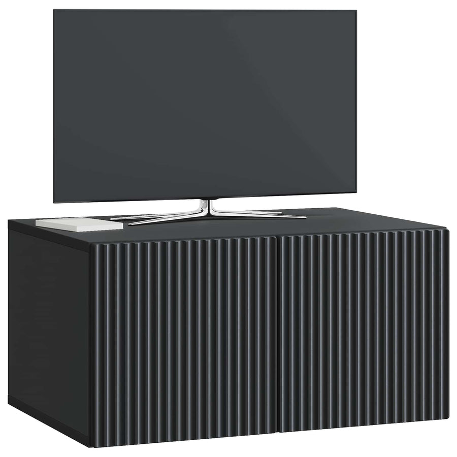 Wandbeugel TV-kast Zwart 59,5 x 41 x 30 cm Bewerkt hout