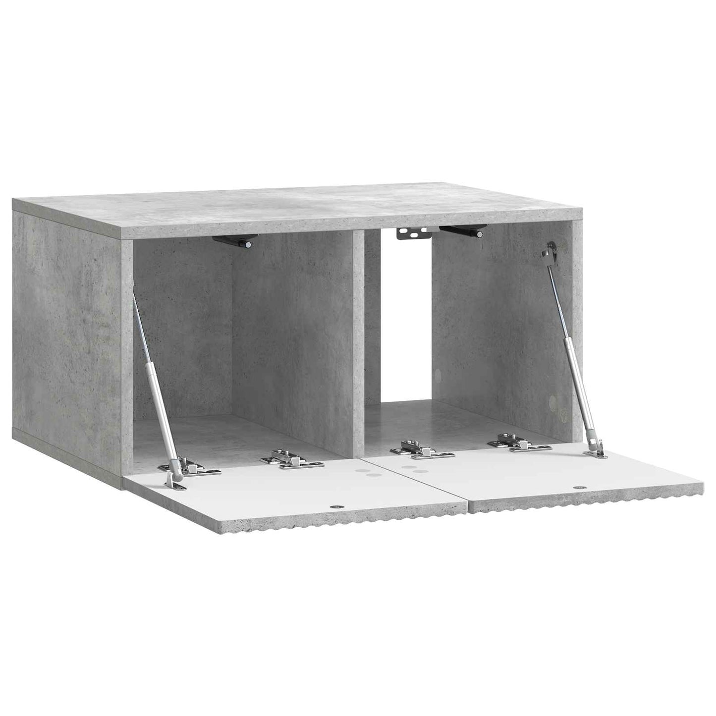 Wandbeugel TV-kast Betongrijs 59,5 x 41 x 30 cm Bewerkt hout