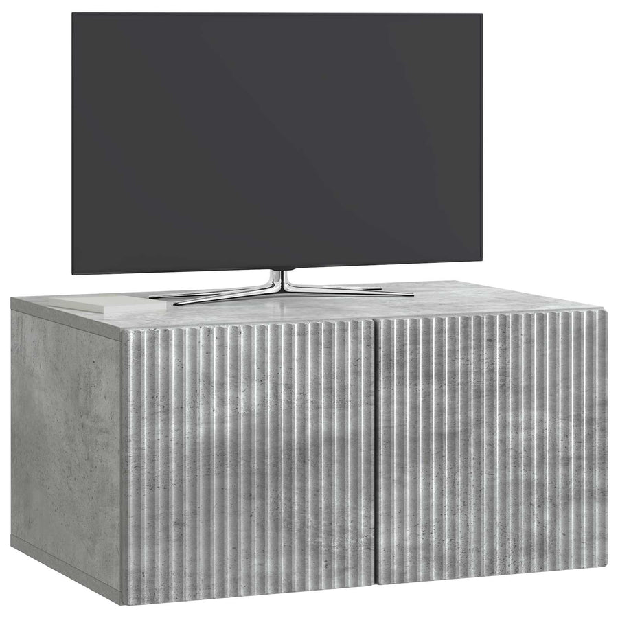 Wandbeugel TV-kast Betongrijs 59,5 x 41 x 30 cm Bewerkt hout