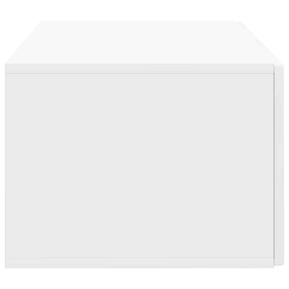 Wandbeugel TV-kast Hoogglans Wit 59,5 x 41 x 30 cm Bewerkt hout