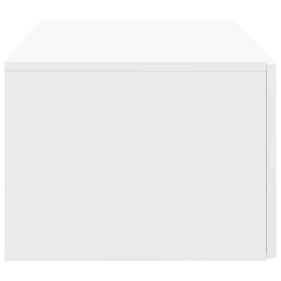 Wandbeugel TV-kast Hoogglans Wit 59,5 x 41 x 30 cm Bewerkt hout