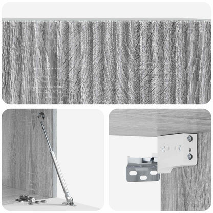 Wandbeugel TV-kast Grijs sonoma 59,5 x 41 x 30 cm Bewerkt hout