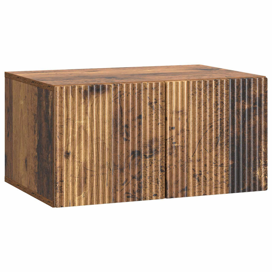 Wandbeugel TV-kast Oud hout 59,5 x 41 x 30 cm Bewerkt hout