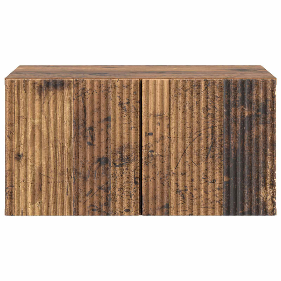 Wandbeugel TV-kast Oud hout 59,5 x 41 x 30 cm Bewerkt hout