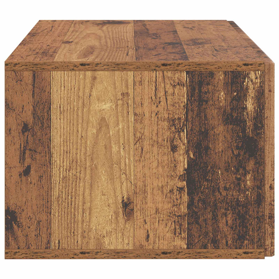 Wandbeugel TV-kast Oud hout 59,5 x 41 x 30 cm Bewerkt hout