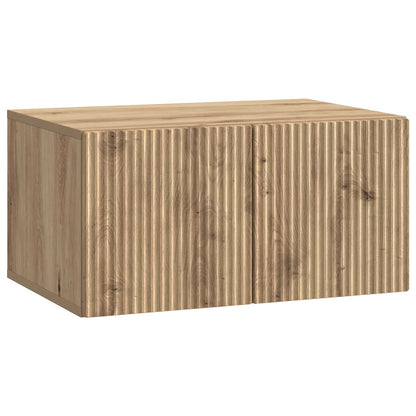 Wandbeugel TV-kast Artisanaal eiken 59,5 x 41 x 30 cm