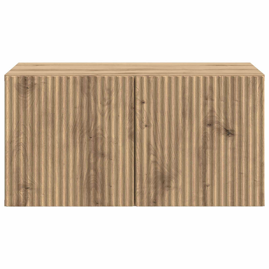 Wandbeugel TV-kast Artisanaal eiken 59,5 x 41 x 30 cm