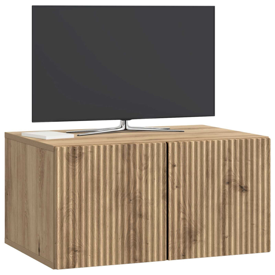 Wandbeugel TV-kast Artisanaal eiken 59,5 x 41 x 30 cm