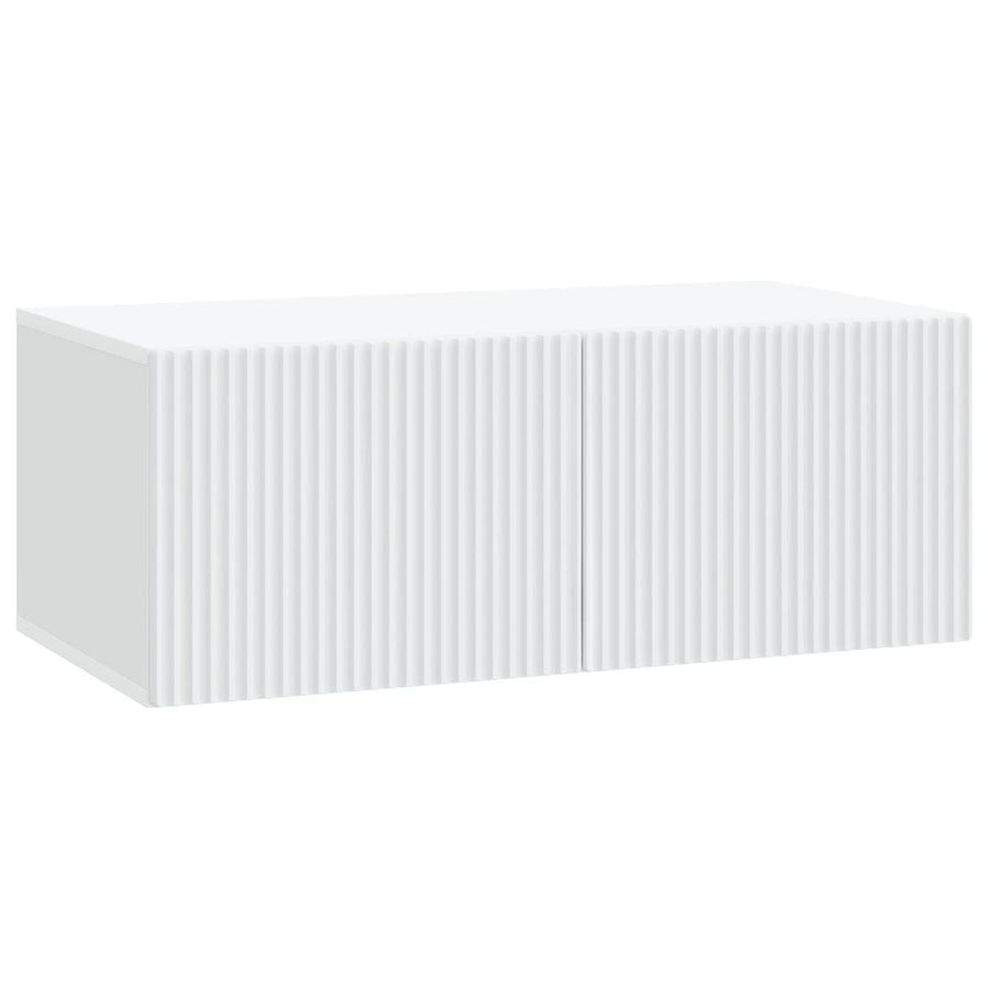 Wandbeugel TV-kast Wit 78,5 x 41 x 30 cm Bewerkt hout