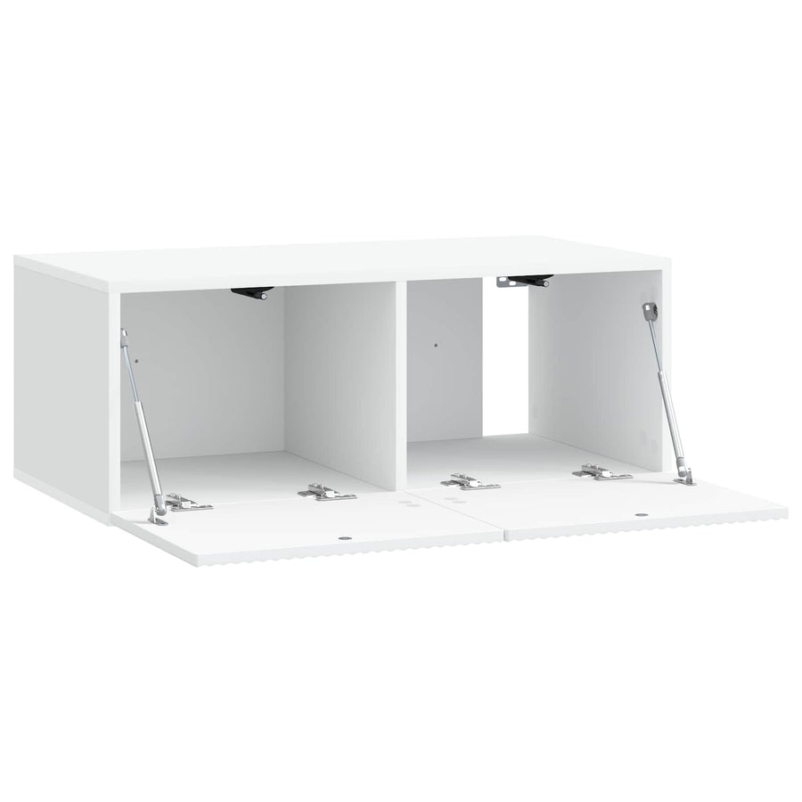 Wandbeugel TV-kast Wit 78,5 x 41 x 30 cm Bewerkt hout