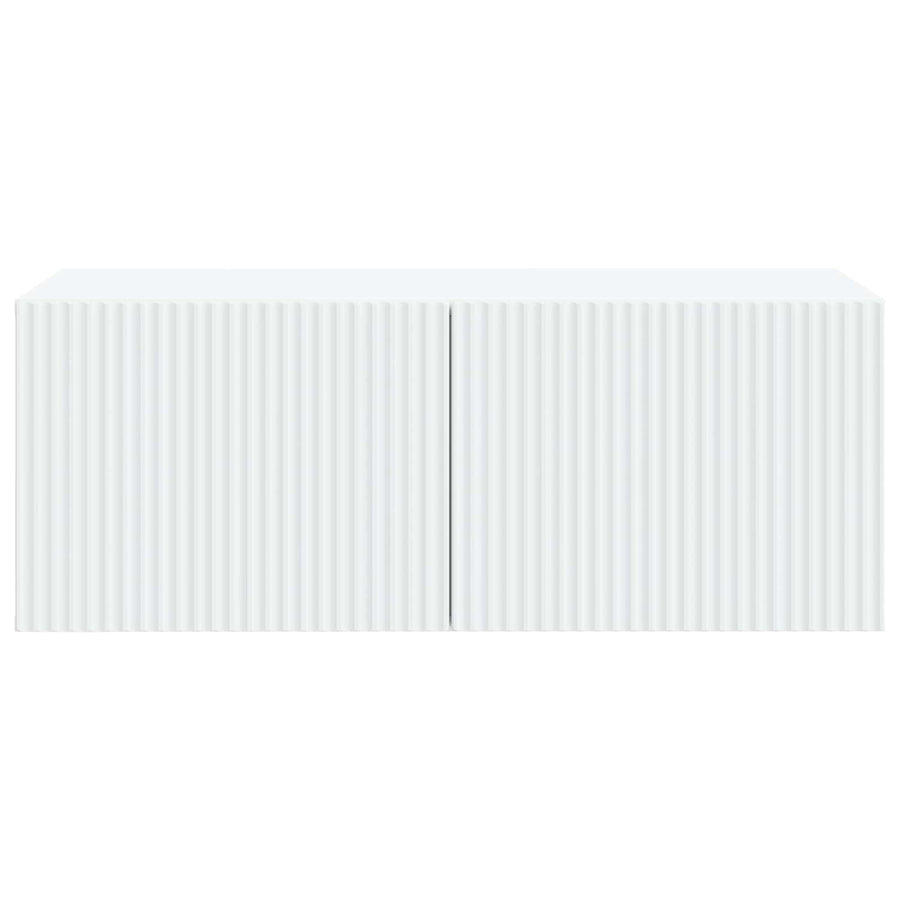 Wandbeugel TV-kast Wit 78,5 x 41 x 30 cm Bewerkt hout