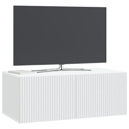 Wandbeugel TV-kast Wit 78,5 x 41 x 30 cm Bewerkt hout