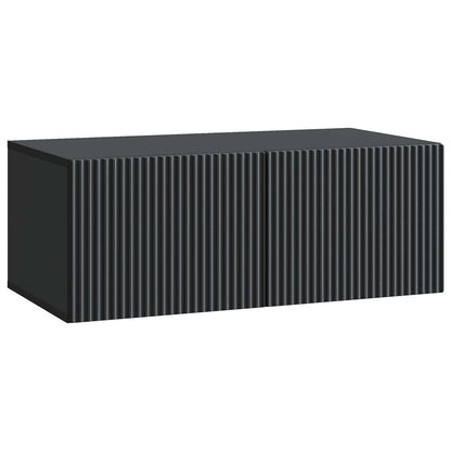 Wandbeugel TV-kast Zwart 78,5 x 41 x 30 cm Bewerkt hout
