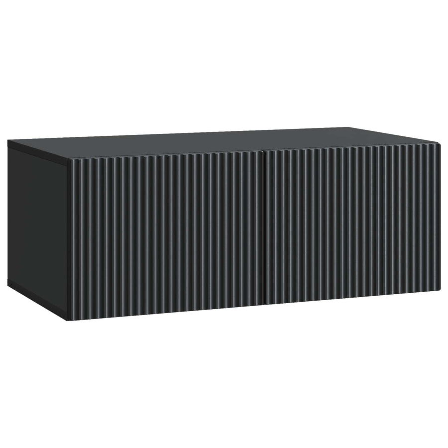 Wandbeugel TV-kast Zwart 78,5 x 41 x 30 cm Bewerkt hout