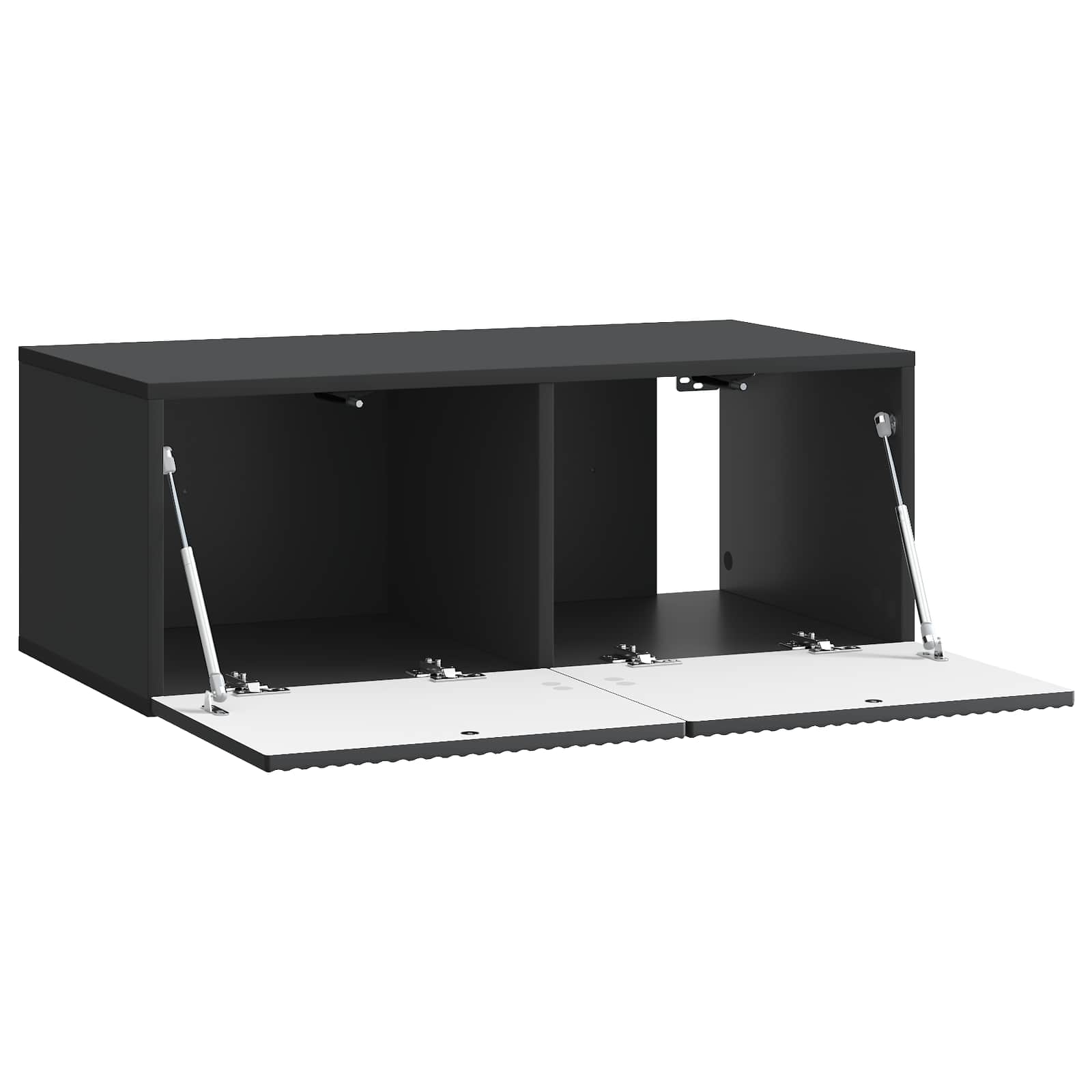 Wandbeugel TV-kast Zwart 78,5 x 41 x 30 cm Bewerkt hout