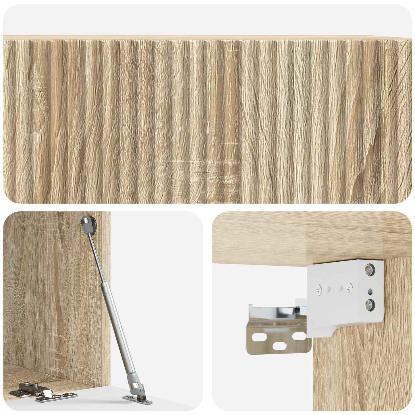 Wandbeugel TV-kast Sonoma Eiken 78,5 x 41 x 30 cm Bewerkt hout