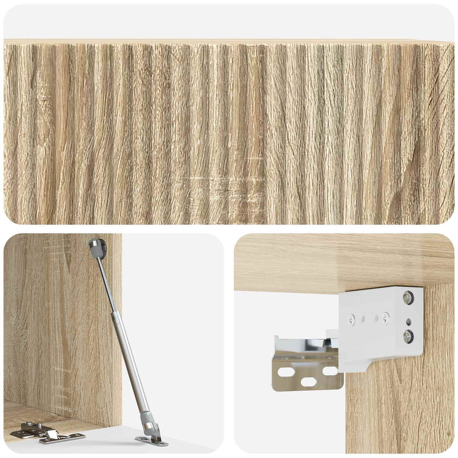 Wandbeugel TV-kast Sonoma Eiken 78,5 x 41 x 30 cm Bewerkt hout