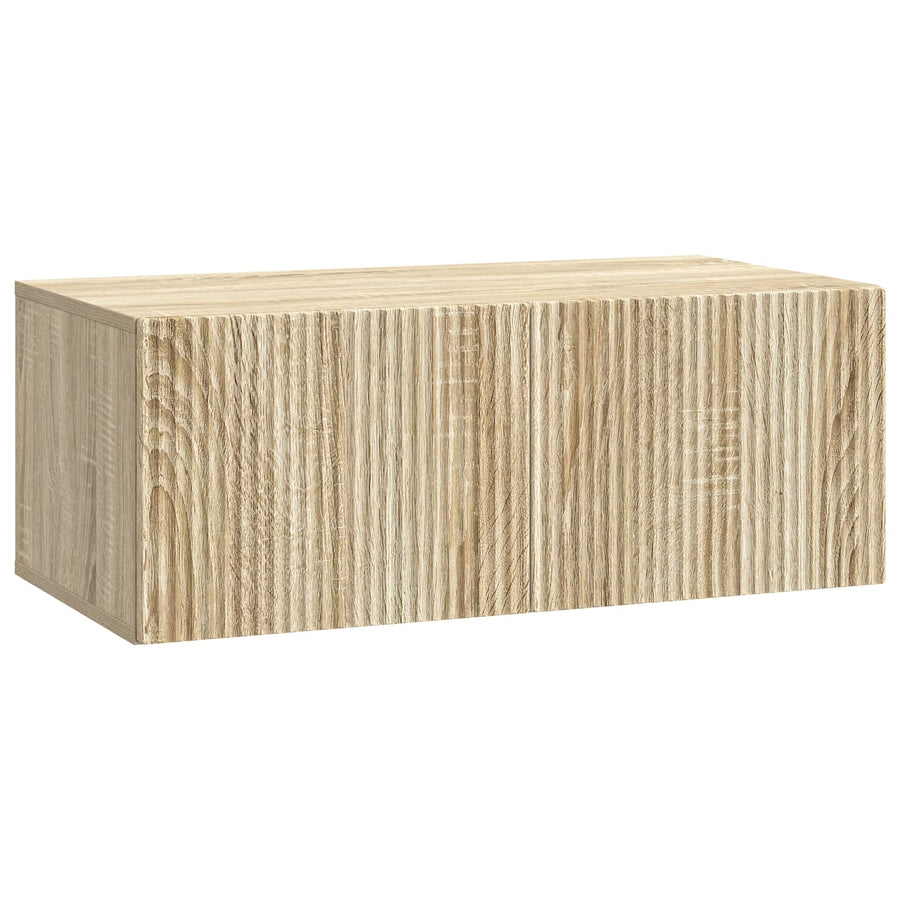 Wandbeugel TV-kast Sonoma Eiken 78,5 x 41 x 30 cm Bewerkt hout