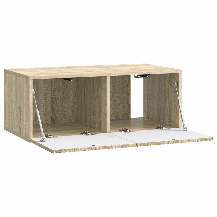 Wandbeugel TV-kast Sonoma Eiken 78,5 x 41 x 30 cm Bewerkt hout