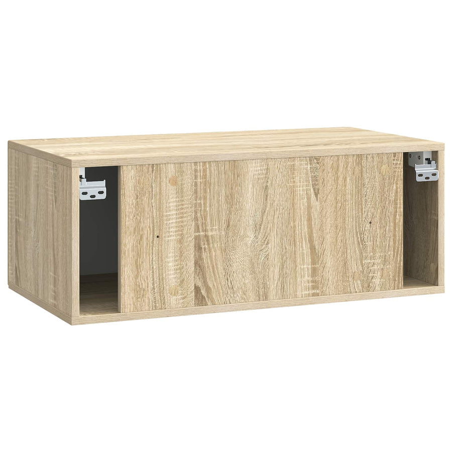 Wandbeugel TV-kast Sonoma Eiken 78,5 x 41 x 30 cm Bewerkt hout