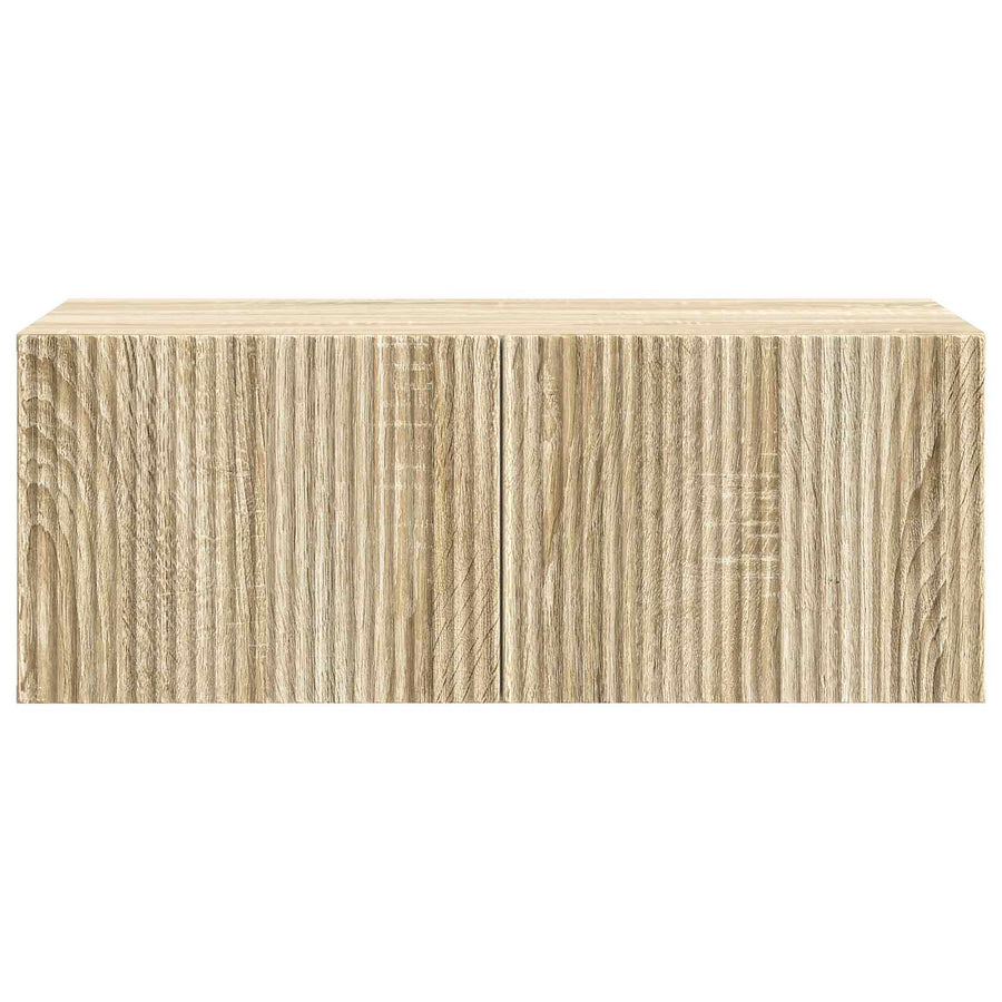 Wandbeugel TV-kast Sonoma Eiken 78,5 x 41 x 30 cm Bewerkt hout