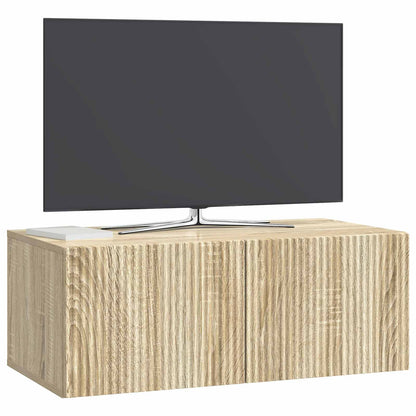 Wandbeugel TV-kast Sonoma Eiken 78,5 x 41 x 30 cm Bewerkt hout