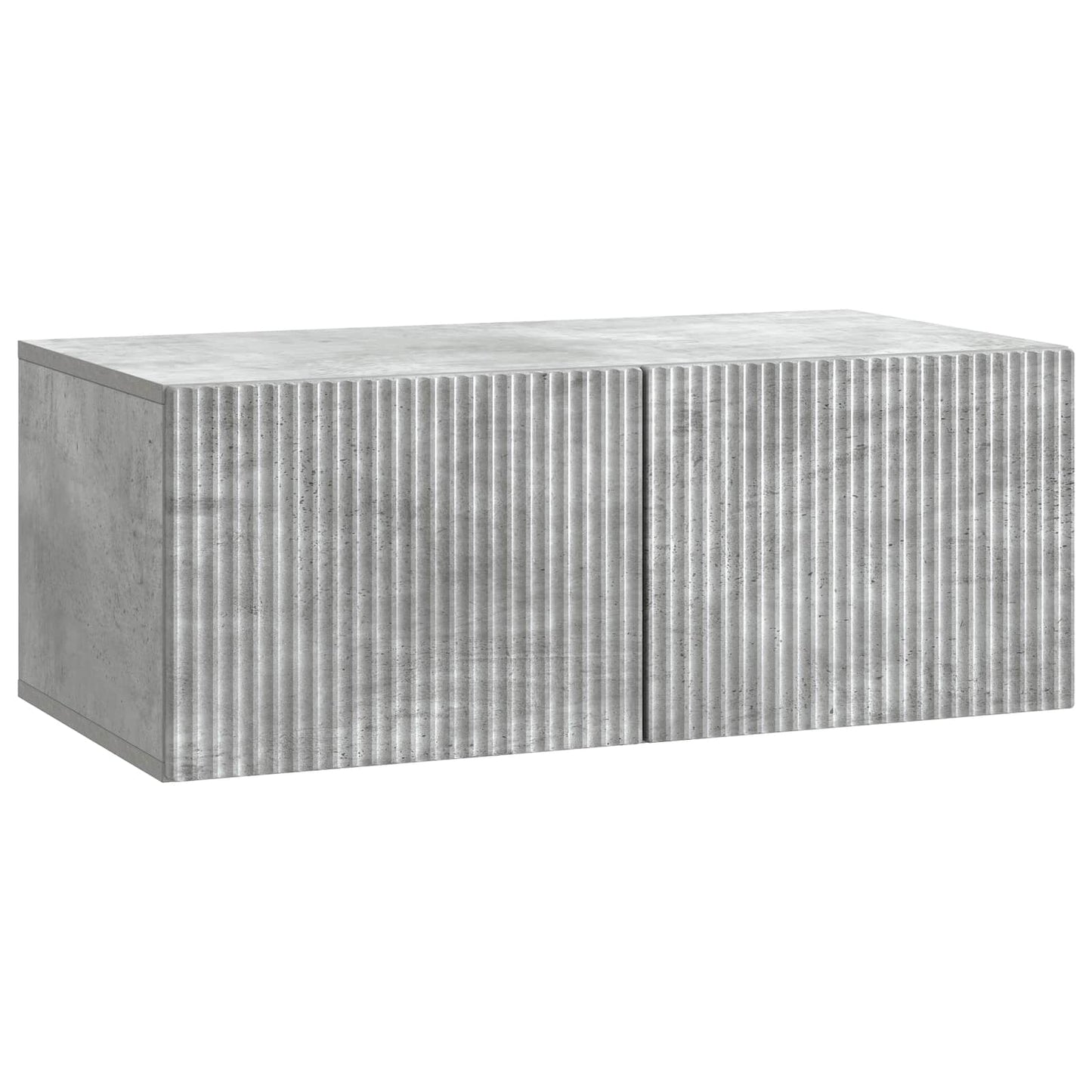 Wandbeugel TV-kast Betongrijs 78,5 x 41 x 30 cm Bewerkt hout