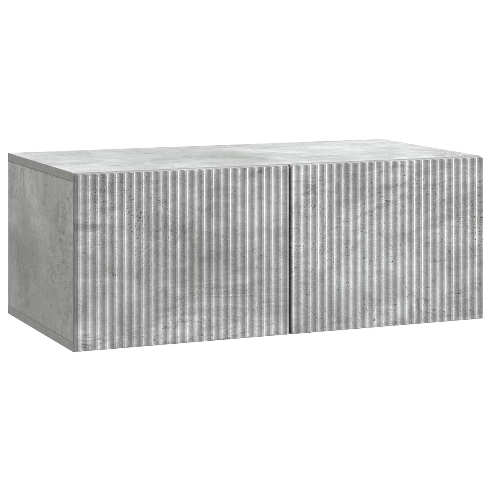 Wandbeugel TV-kast Betongrijs 78,5 x 41 x 30 cm Bewerkt hout