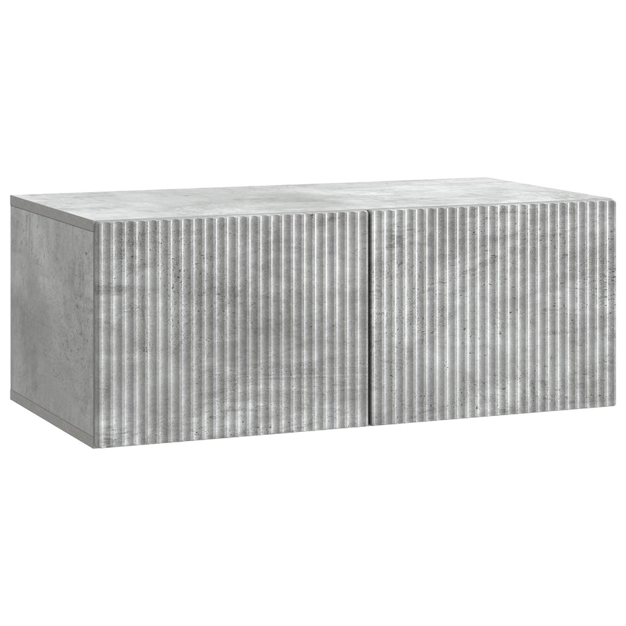 Wandbeugel TV-kast Betongrijs 78,5 x 41 x 30 cm Bewerkt hout