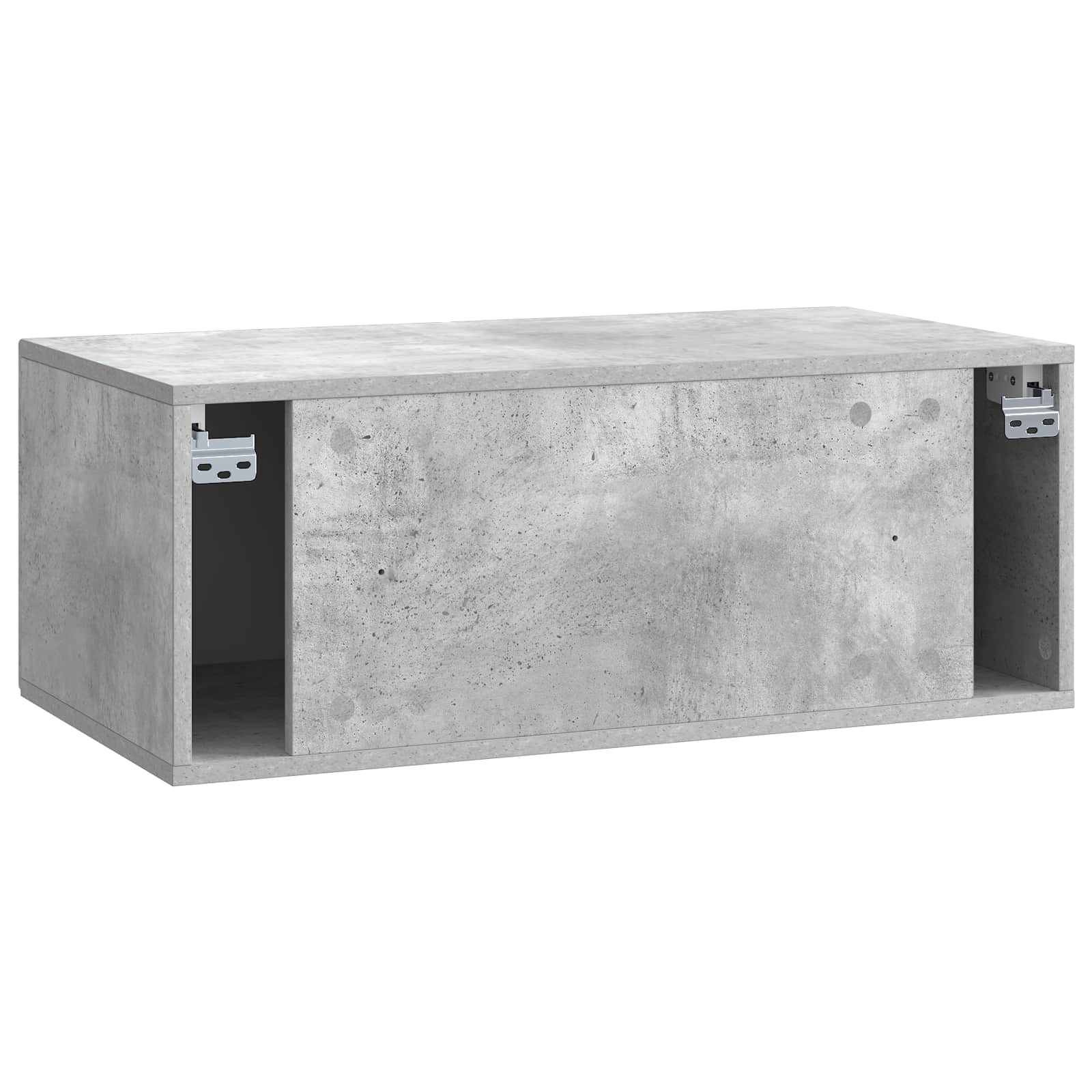 Wandbeugel TV-kast Betongrijs 78,5 x 41 x 30 cm Bewerkt hout