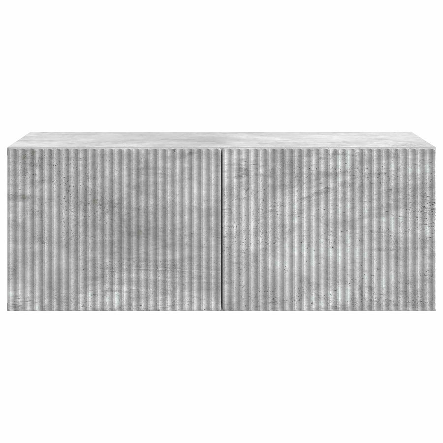 Wandbeugel TV-kast Betongrijs 78,5 x 41 x 30 cm Bewerkt hout