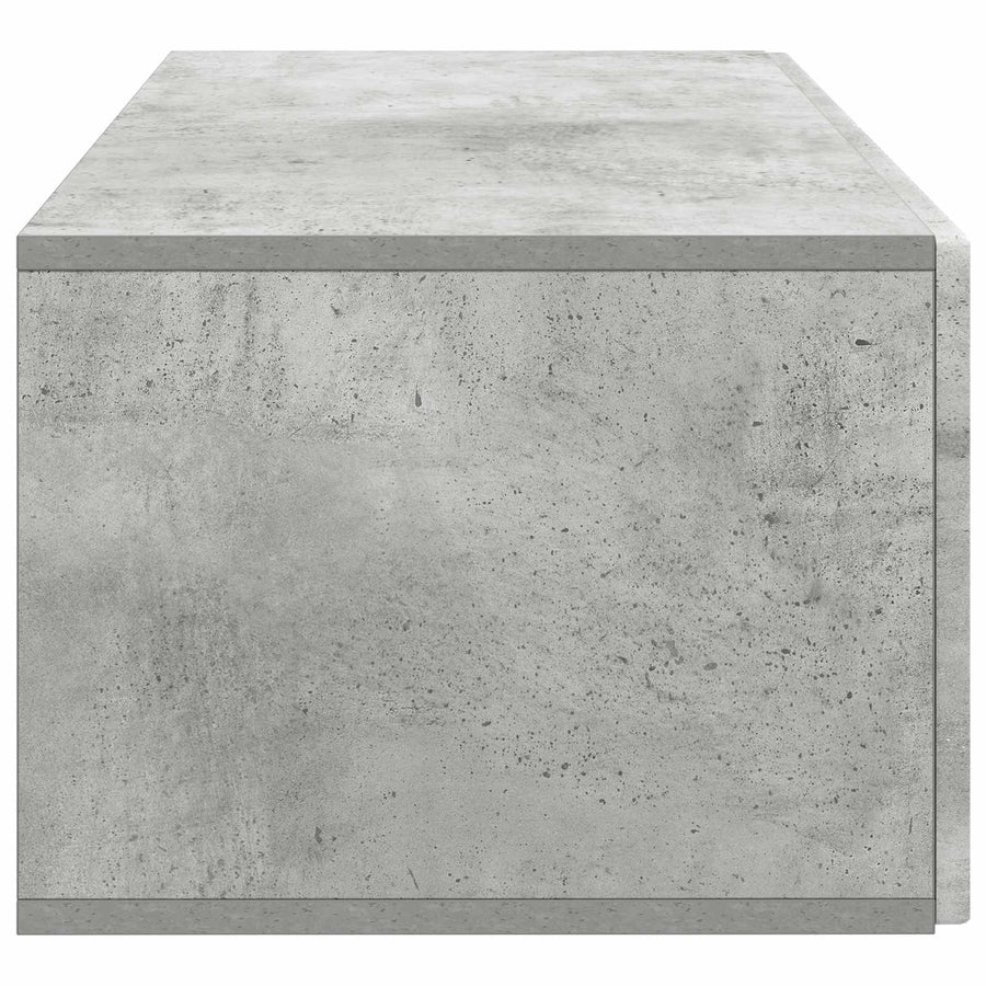 Wandbeugel TV-kast Betongrijs 78,5 x 41 x 30 cm Bewerkt hout