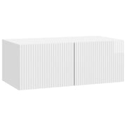 Wandkast TV 78,5x41x30 cm hoogglans wit bewerkt hout