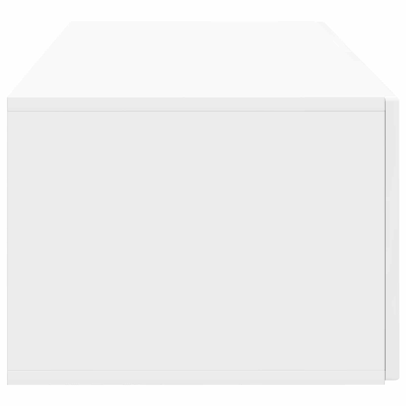 Wandbeugel TV-kast Hoogglans Wit 78,5 x 41 x 30 cm Bewerkt hout