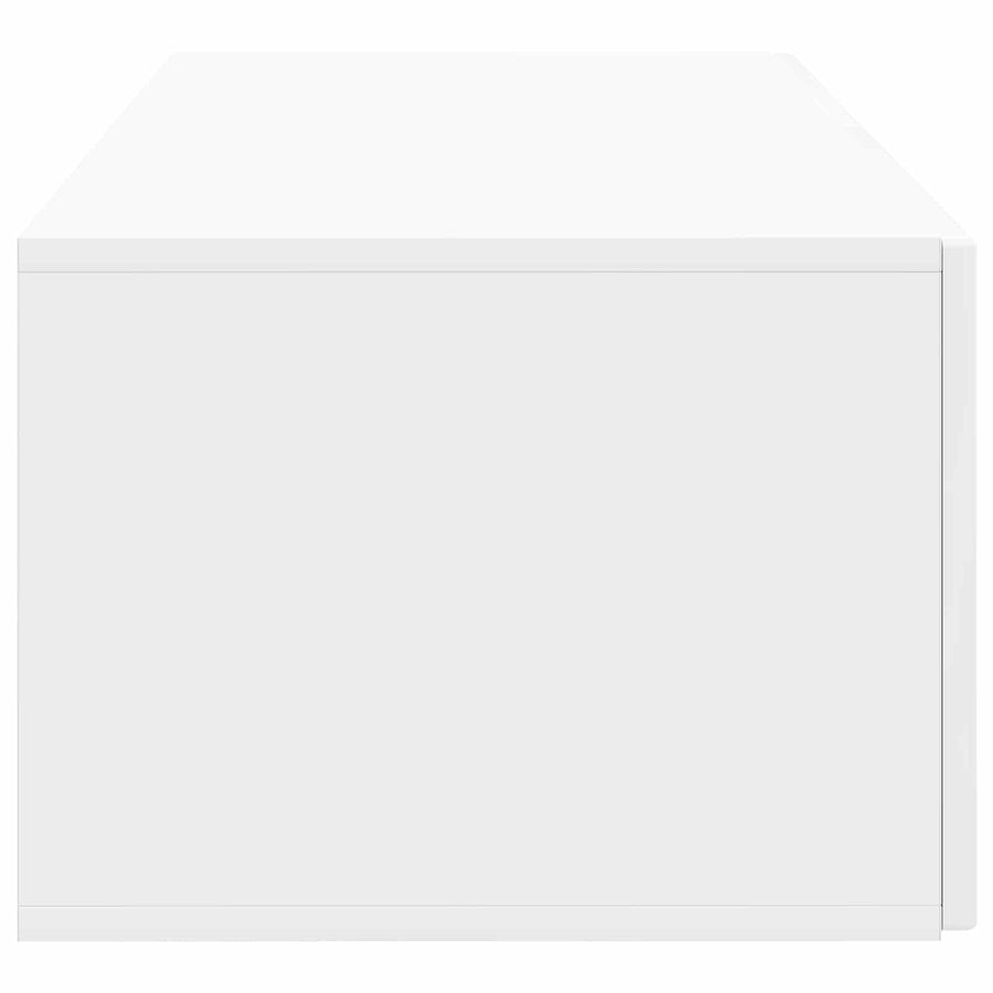 Wandbeugel TV-kast Hoogglans Wit 78,5 x 41 x 30 cm Bewerkt hout