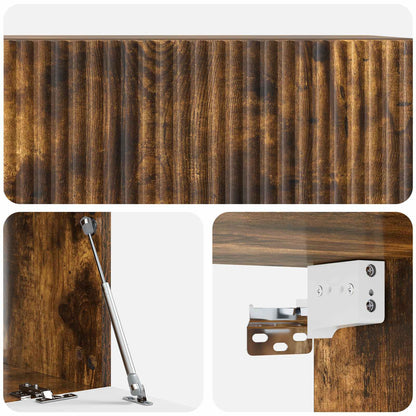 Wandbeugel TV-kast Gerookt eiken 78,5 x 41 x 30 cm Bewerkt hout