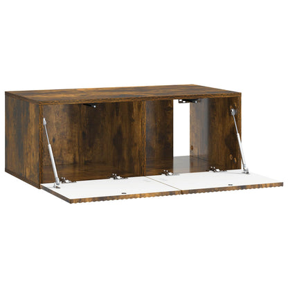 Wandbeugel TV-kast Gerookt eiken 78,5 x 41 x 30 cm Bewerkt hout