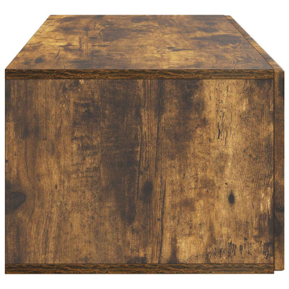 Wandbeugel TV-kast Gerookt eiken 78,5 x 41 x 30 cm Bewerkt hout