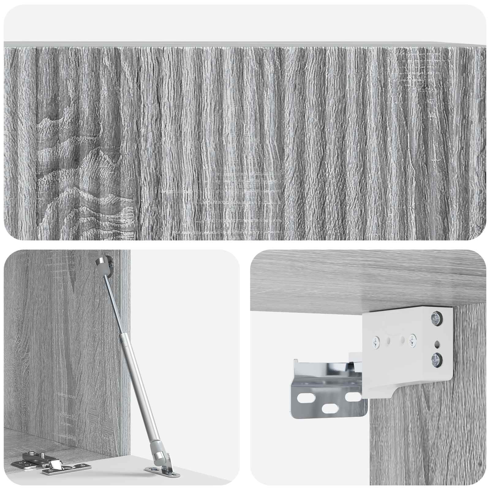 Wandbeugel TV-kast Grijs sonoma 78,5 x 41 x 30 cm Bewerkt hout