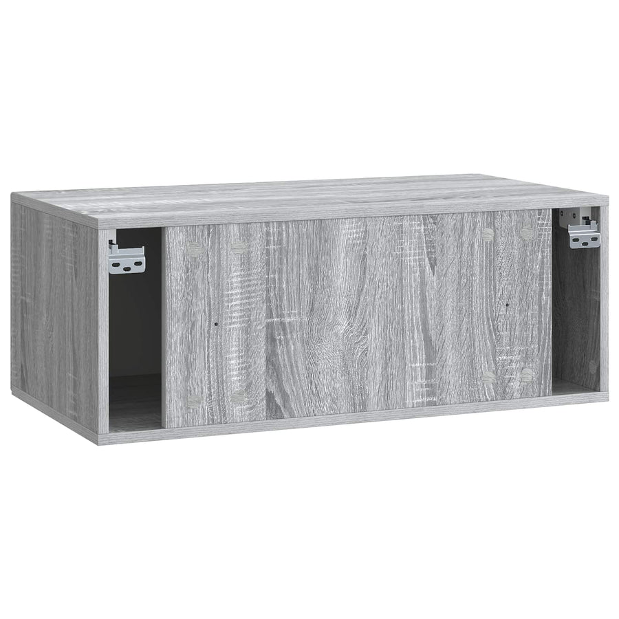 Wandbeugel TV-kast Grijs sonoma 78,5 x 41 x 30 cm Bewerkt hout